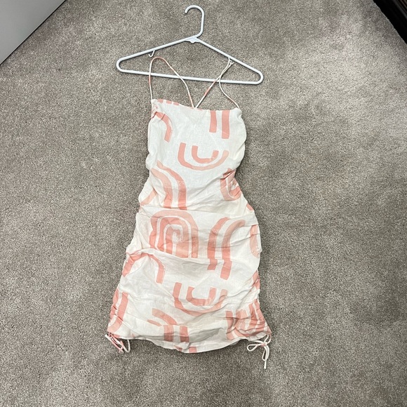 Small sabo skirt linen dress strappy open back dress - Picture 1 of 2